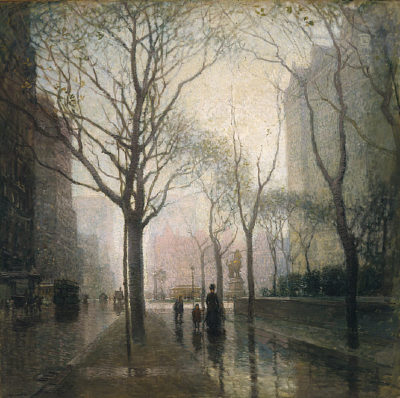 Paul Cornoyer The Plaza After Rain