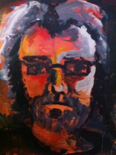 Painting of George Saunders